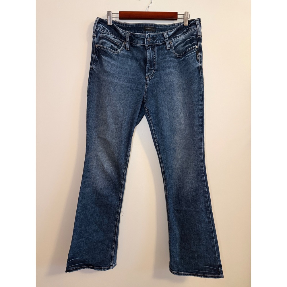 Silver Jeans Co Suki Slim Boot Jeans Womens 14 L31 Medium Wash